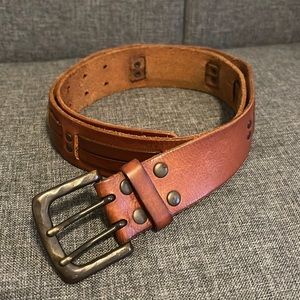 Brown Western Leather belt, Size Medium